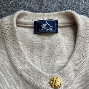 Saint James Cream Cardigan
